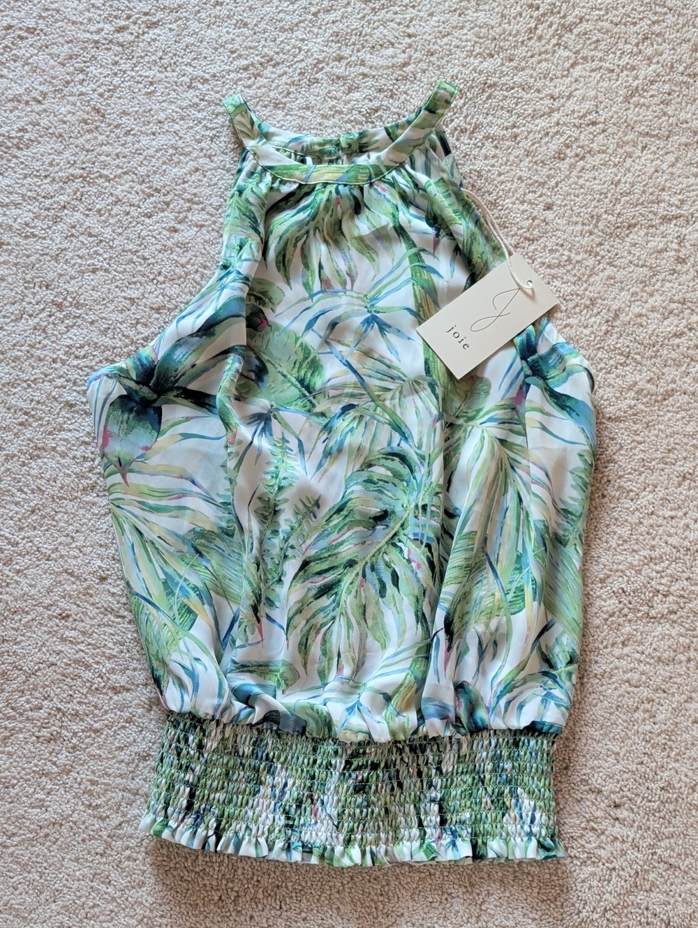 NWT Joie Floral Halter Sleeveless Blouse Size S